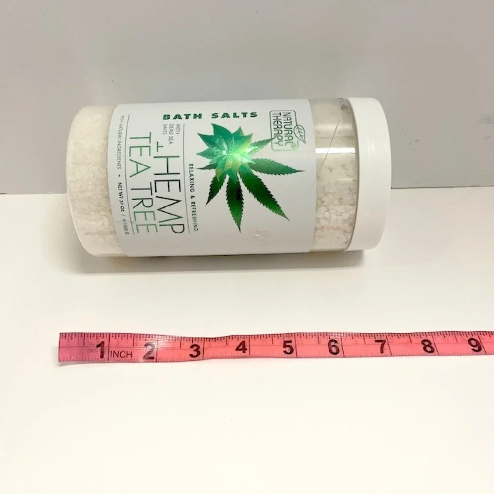Natural Therapy Hemp Tea‎ Tree Bath Salts NEW 37oz Jar Natural Ingredients